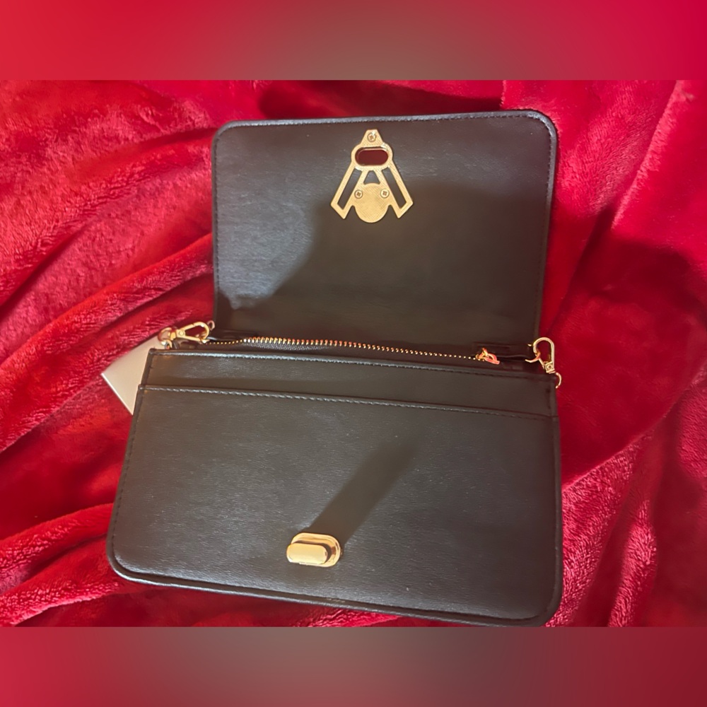 Valentino Orlandi Black Gold Chain Accent Purse - Picture 8 of 9